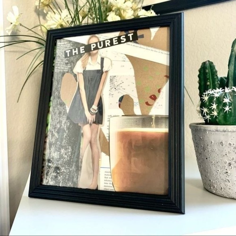 Mixed Media Handmade 8x10 Odd Ball Collage